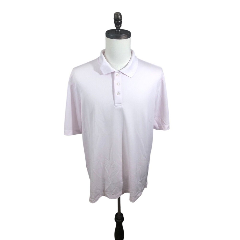 Lands’ End Men’s Polo Shirt Large Pink